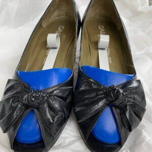Vintage Calderone Open Toes black shoes Sz 8